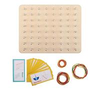 CoudarTitie Educativo, Tablero de Aprendizaje, Material Manipulativo, Rompecabezas Geométrico, Bandas Elásticas, Adecuado para Actividades Escolares Infa