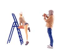 CoudarTitie Figuras en Miniatura a Escala 1:64, Minimodelos, Decoración, Accesorios Pintados para Fotografía, Proyectos de Bricolaje, Accesorios para Dioramas, Mi, Caqui