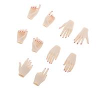 CoudarTitie Juego de 10 Manos para Muñecas Femeninas a Escala 1/6, Accesorios de PVC, Modelos de Manos Reemplazables Compatibles con Figuras de 30 Cm (12 Pulgadas, Blanco
