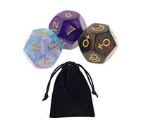 CoudarTitie Juego de 3 Dados con Símbolos, Dados de Colección para Accesorios de Juegos de rol, Estilo b, Individual