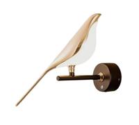 CoudarTitie Lámpara de Pared Pájaro Minimalista Aplique Led Decorativo Acrílico para Dormitorio Diseño Creativo Ajustable Material Resistente Apta para, color cálido