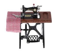 CoudarTitie Miniatura Máquina de Coser Pieza Modelo de Máquina Manual Vintage Mueble Decorativo en Miniatura y Accesorio Artesanal para Entrenamiento Sensorial