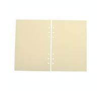 CoudarTitie Papel Suelto Recargable 6 Agujeros Cuaderno Hojas 100gsm Pulpa de Madera Textura Fina Ajuste Estándar Media Carta Adecuado para Escuela Agenda Personal, Beige, Recambio