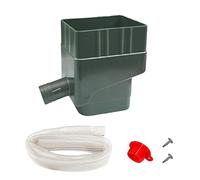 CoudarTitie Rainwater Collection Set Recolector de Agua Pluvial Conector Desviador Colador Reutilizable Montaje Fácil Adecuado para Jardín Trasero, VERDE, tal como se describe