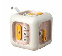 CoudarTitie Tablero Infantil Educativo Actividad Interactiva Centro Sensorial Plástico Diseño Portátil Adecuado para Familias Viajeras Manipulación Práctica, Rosa Coral, Bola Activa