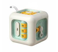 CoudarTitie Tablero Infantil Educativo Actividad Interactiva Centro Sensorial Plástico Diseño Portátil Adecuado para Familias Viajeras Manipulación Práctica, Verde Menta, Busy Ball