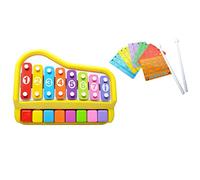 CoudarTitie Xilófono de Juguete para Bebé con Forma de Y 8 Notas de Colores, con Tarjetas de Partituras Y Cancionero.