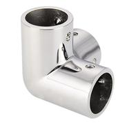 Coude d'Angle 3 Voies - Acier Inoxydable Poli Miroir, Té de Main Courant de Tuyau, Accessoire | Garde-Corps Clôture Quai Camping Aventure Voyage Travail intérieur
