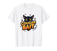 Cougar Bait: Humor Ingenioso de los Cazadores de Mujeres Mayores Camiseta, Hombre, Blanco, XXL