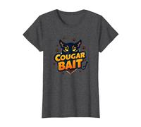 Cougar Bait: Humor Ingenioso de los Cazadores de Mujeres Mayores Camiseta, Mujer, Jaspeado Oscuro, S