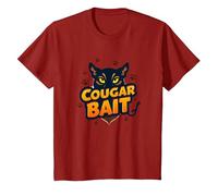 Cougar Bait: Humor Ingenioso de los Cazadores de Mujeres Mayores Camiseta, Niños, Arándano, 8 años