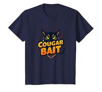 Cougar Bait: Humor Ingenioso de los Cazadores de Mujeres Mayores Camiseta, Niños, Azul Marino, 3 años