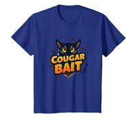 Cougar Bait: Humor Ingenioso de los Cazadores de Mujeres Mayores Camiseta, Niños, Azul Real, 12 años