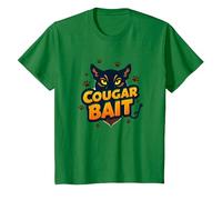 Cougar Bait: Humor Ingenioso de los Cazadores de Mujeres Mayores Camiseta, Niños, Verde Kelly, 2 años