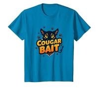 Cougar Bait: Humor Ingenioso de los Cazadores de Mujeres Mayores Camiseta, Niños, Zafiro, 8 años