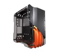 Cougar Blazer - Carcasa de Torre Media para Juegos de Marco Abierto, Marco de Aluminio con Paneles Laterales de Vidrio Templado