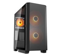 COUGAR Caja de torre media Airface Flow, máximo 10 ventiladores, 2 ventiladores frontales ARGB PWM de 180 mm, soporta hasta 360 mm AIO, enfriador de aire de 190 mm, filtro de polvo deslizante rápido