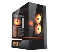 COUGAR CFV235 MidTower ATX, carcasa CEB, compatible con GPU de 430 mm, ventiladores ARGB PWM preinstalados de 120 mm x 4, acceso de flujo de aire de 270°, filtro de polvo, doble filtración magnética