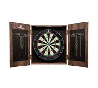 Cougar Diana Professional con mueble marron | Incluye 6 dardos con punta de acero y tablero de puntuacion - Con material de fijacion - Para uso domestico - 45,5 cm