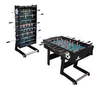 Cougar Futbolin Scorpion Kick en negro | Mesa plegable en negro con 2 balones y contador de puntos | Para interior para ninos y adultos | Dimensiones 122x61x80 cm
