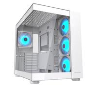 Cougar Gaming Caja PC Gaming FV150 RGB – Mini-ITX/Micro-ATX/ATX, doble cámara, ARGB, Blanco