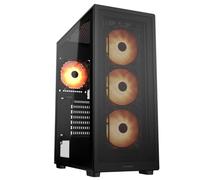 COUGAR Gaming | CAJA PC Gaming | MX220RVBBLACK - Caja ATX Intermedia - 4 Ventiladores ARGB 120mm preinstalados - Capacidad máxima de refrigeración - Soporte USB 3.2 Gen 2 Type C