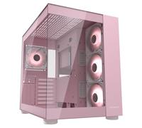 Cougar Gaming FV150RGB - Caja de ordenador para PC (Mini-ITX, Micro-ATX y ATX - Doble habitación, compatible con GPU de 400 mm, ARGB - Refrigeración avanzada - Hasta nueve ventiladores (rosa)