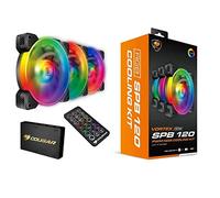 Cougar Gaming - Kit de refrigeración SPB RGB 3 ventiladores + caja Core Box LED + mando a distancia SPBRGBCOOLINGKIT