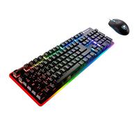 Cougar Gaming | Pack de Teclado para ratón Gaming | Teclado + ratón para Juegos con Cable híbrido DEATHFIRE EX 7 Colores LED - Interruptores mecánicos híbridos - Tecnología antighosting - dpi