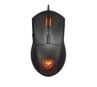 COUGAR Gaming | Ratón Gaming | MINOSEX Negro - Sensor óptico PMW3330-7200 DPI - Interruptores OMRON - Retroiluminación RGB personalizable - Diseño ergonómico - Patines PTFE - Conector USB