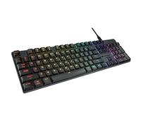 COUGAR Gaming | Teclado Gaming | Teclado Gaming LUXLIM MECÁNICO RGB Red Switch ALU Negro - Interruptores ópticos-mecánicos - Grosor de 20 mm - Marco de Aluminio CNC - Diseño ergonómico