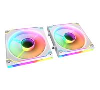 Cougar Gaming | Ventilador modular para PC - SC140 ARGB - Blanco - 140 mm con efecto espejo infinito - PWM silencioso, iluminación ARGB personalizable, montaje sin herramientas - Compatible con PC