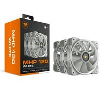 COUGAR MHP 120 - Ventilador de refrigeración por agua para carcasa de ordenador (3 ventiladores, color blanco)