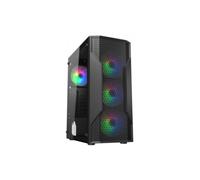 Cougar Gaming Caja semitorre MX110 RGB Vidrio templado 4 ventiladores Negra