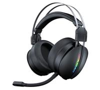 COUGAR Gaming | Auriculares Micro Gaming | OMNES Esencial INALÁMBRICO Negro - Estéreo Boost y Efecto Envolvente Virtual - Micrófono cardioide de 9,7 mm - Cancelación de Ruido - Efectos RGB