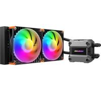 Cougar Poseidon Ultra ARGB 240 PC - Enfriador líquido para PC, flujo de aire óptimo, amortiguadores de esquinas, anillo estabilizador integrado, placa de refrigeración de cobre, compatible con los