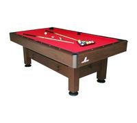 Cougar Saphir Mesa de Billar 7ft en Marron y Rojo | Mesa interior con accesorios | Mesa de Billar y Pool / carambola | Dimensiones: 205x115x79 cm
