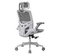 COUGAR Speeder - Silla ergonómica para gaming, malla de chenilla, reposacabezas ajustable, respaldo ajustable, soporte lumbar y reposapiés (solo para Speeder), color blanco