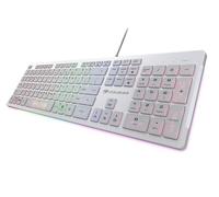 COUGAR VANTAR S RGB Teclado para juegos con interruptor de tijera con grosor ultra delgado y tecnología anti-fantasma (blanco)