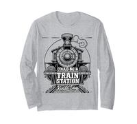 Could Be A Train Station Kinda Day Locomotora Vintage tee Manga Larga