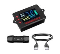 Coulomb Counter Medidor Monitores Comprobador de Capacidad de Batería Indicadores Coulómetro Digital Voltímetro Amperímetro Industrial Power Management