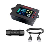 Coulómetro 8-120V 50 A Monitorios Batería Voltímetro Digital Indicadores Capacidad Batería Coulomb Monitores Alimentación