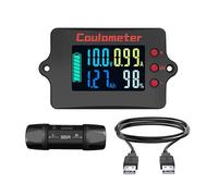 Coulómetro 8-120V 50 A Monitorios Batería Voltímetro Digital Indicadores Capacidad Batería Coulomb Monitores Alimentación