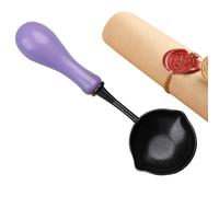Counate de sello de cera - Doble para diseño, cuchara de pintura de fuego anti-loca con mango de madera | para letras de sellado, fabricación y sellos de jo
