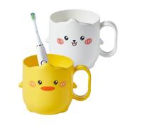 Counius 2 Piezas Vaso para Cepillo de Dientes Infantil Taza Plástico,Duradero Porta Cepillo de Dientes Infantil Portacepillos de Dientes para Cepillo y Pasta de Dientes