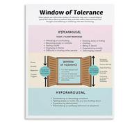 Counseling Office Poster Window of Tolerance Mental Health Art