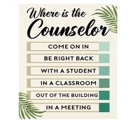 Counselor Office Door Sign, Reversible Status Indicator for In Session/Available, School Psychology Wall Decor, Teacher Gift(Unframed,12x18inch(30x45cm))