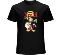 Count Duckula Men's T-Tshirts Camisetas y Tops Unisex Black Cotton Print tee Tshirts Camisetas y topss(Large)