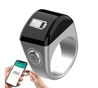 Counter - Pantalla Clara, Anillo de contador de recuento de oración, 5 Recordatorios de oración Recordatorio, Contador electrónico Muestra Tiempo, Número de narrativas y Tiempo de oración