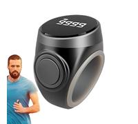 Counter Ring, Electronic Row Counters with Digital Display, Portable Finger Clicker Tool, 1 paquete ajustable para Knitting Prayer Lap Golf Goods Counting Button Type Track of Your Counts Easily